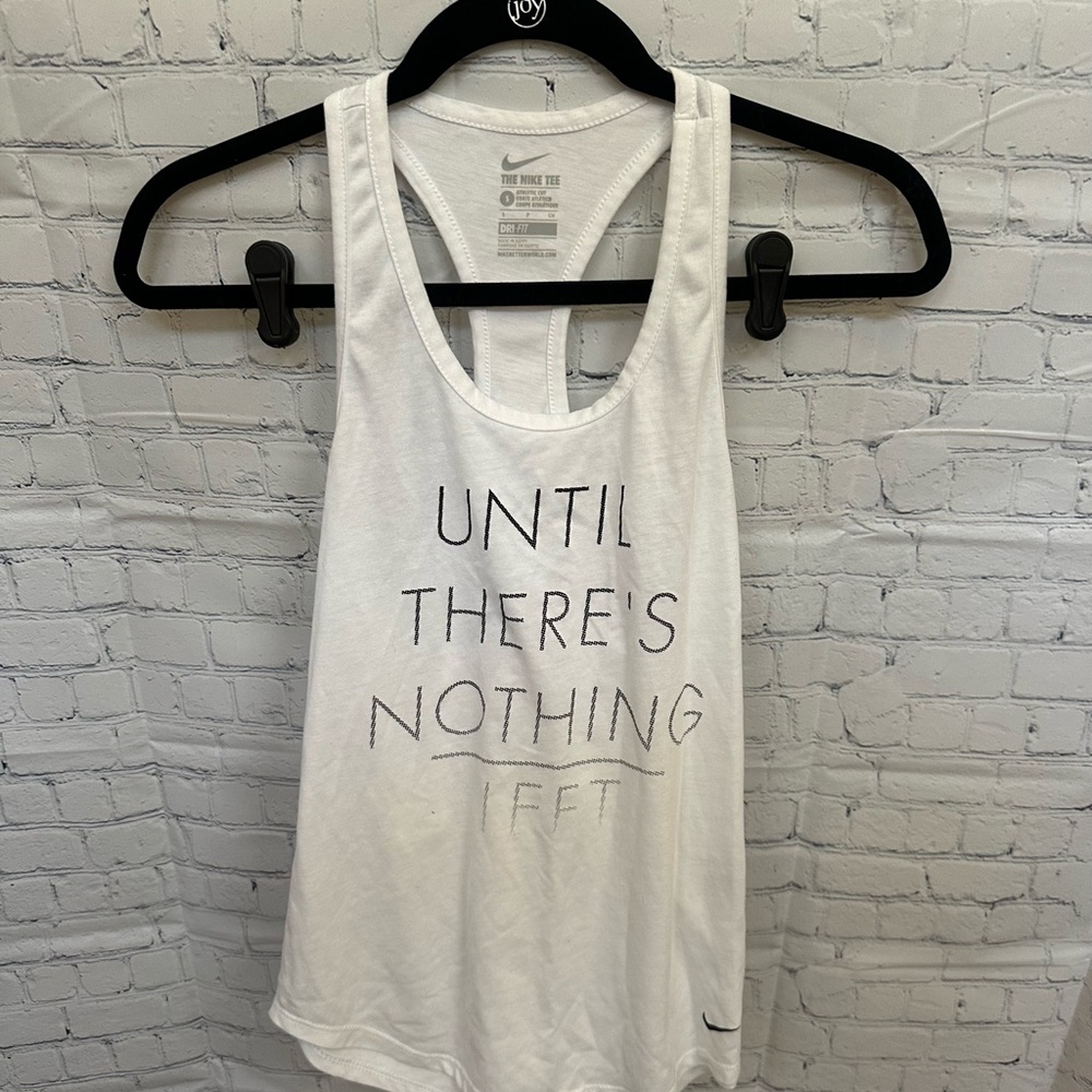 Nike White Tank Top Sleeveless Racerback Style